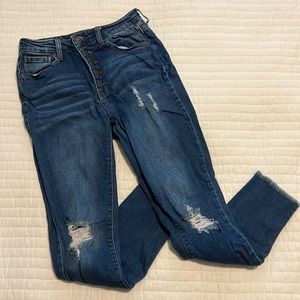 Distressed Forever 21 jeggings